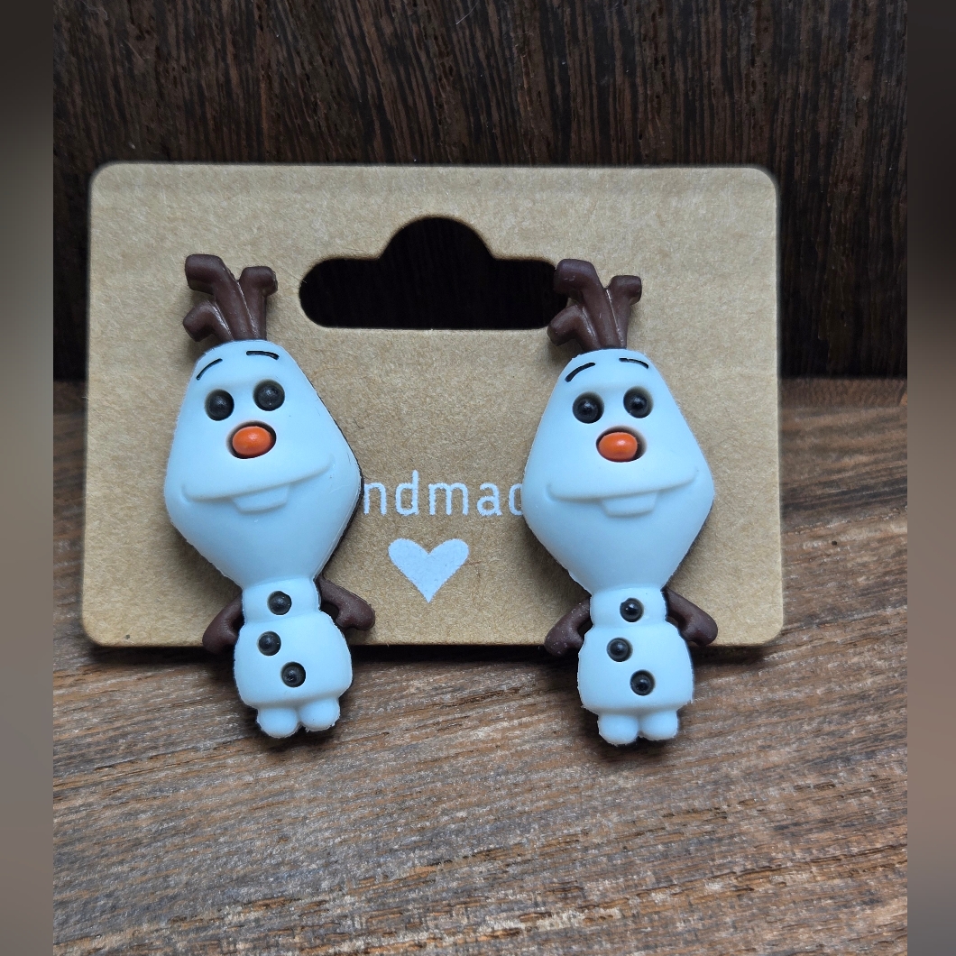 Frozen Olaf Earrings Disney Snowman Stud Light Weight Fashion Costume Jewelry